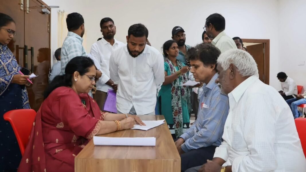 ప్రజా సమస్యల పరిష్కారమే లక్ష్యంగా ప్రజా దర్బార్లో అర్జీలు స్వీకరించిన ఎమ్మెల్యే లోకం నాగ మాధవి
