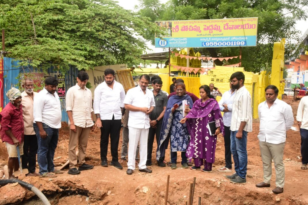 ఎస్ఎన్డీపీ పనులను పరిశీలించిన ఎమ్మెల్యే దేవిరెడ్డి సుధీర్ రెడ్డి