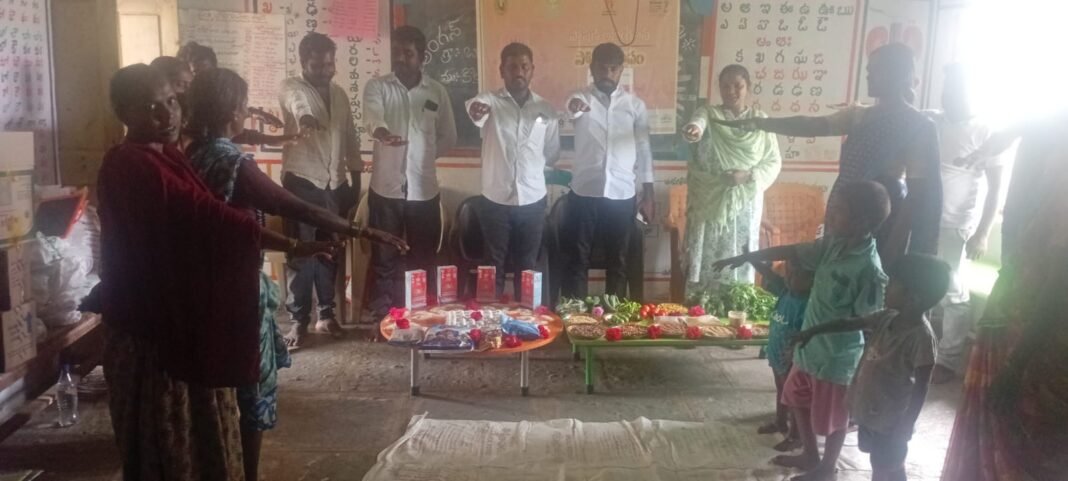 బాలయ్యపల్లె అంగన్వాడీ కేంద్రంలో ఘనంగా పోషణ మాస కార్యక్రమం