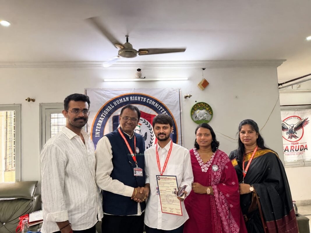 హ్యూమన్ రైట్స్ కమిటీ జయశంకర్ భూపాలపల్లి జిల్లా యువజన అధ్యక్షుడిగా కాడవేన రాకేష్