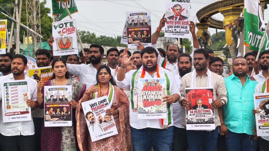 చీఫ్ ఎలక్షన్ కమిషనర్ జ్ఞానేష్ కుమార్ ను తక్షణమే అరెస్ట్ చేయాలి – జక్కిడి శివచరణ్ రెడ్డి